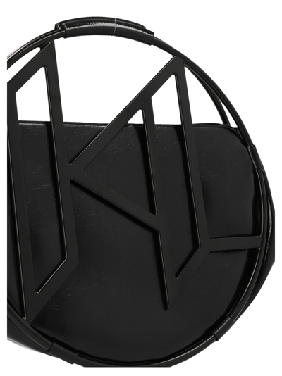 Shop Karl Lagerfeld K/circle Monogram Handbag In Black