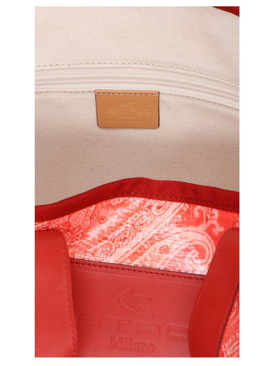 Shop Etro Globtter Shopping Bag In Red