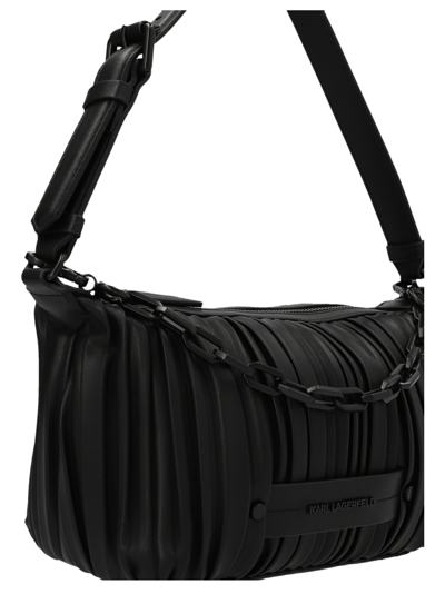 Shop Karl Lagerfeld K/kushion Shoulder Bag In Black
