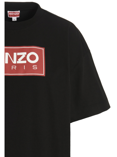 Shop Kenzo Logo T-shirt Dress In Black