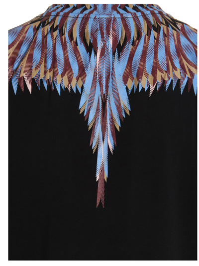 Shop Marcelo Burlon County Of Milan Lines Wings T-shirt In Black