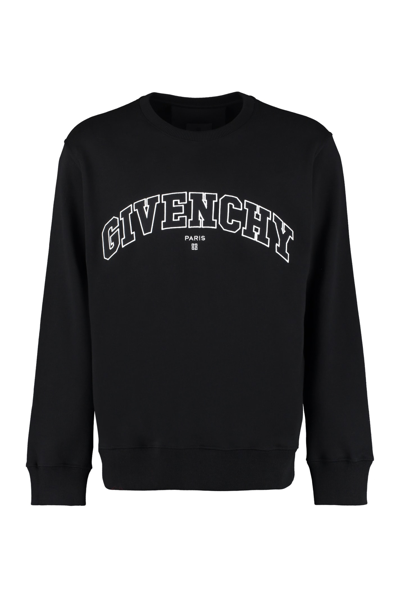 Shop Givenchy Cotton Crew-neck Sweatshirt In Black