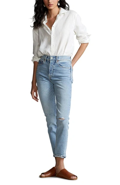 Polo Ralph Lauren Callen High Waist Crop Slim Jeans In Nerine Wash |  ModeSens