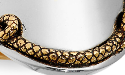 Shop Alexander Mcqueen Snake Medallion Signet Ring In Silver/ Gold