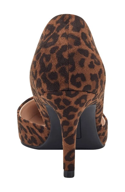 Shop Bandolino Grenow D'orsay Pointed Toe Pump In Dark Brown Leopard