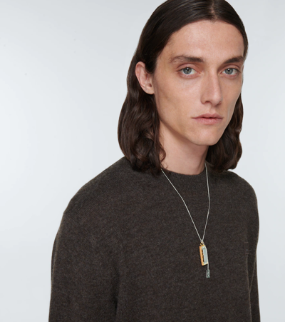 Silver & Gold Harmonica Necklace In Multicolor Silver & Gold Harmonica Necklace In Multicolor