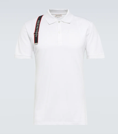 Shop Alexander Mcqueen Cotton Polo Shirt In White