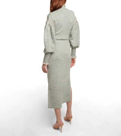 Shop Ulla Johnson Kaiya High-rise Knit Midi Skirt In Sandstone