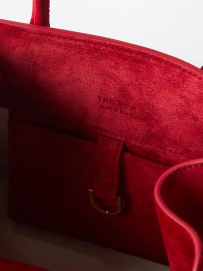 Soft Margaux 10 Bag Red in Suede – The Row