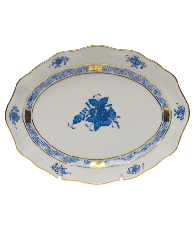 Shop Herend Chinese Bouquet Blue Small Oval Dish