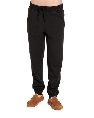 Shop Ugg Men's Hank Camo Fleece Jogger Pants In Black