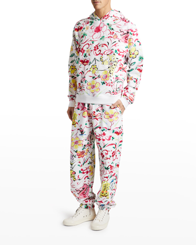 Shop Kenzo Men's Multi-print Pullover Hoodie In Multicolor