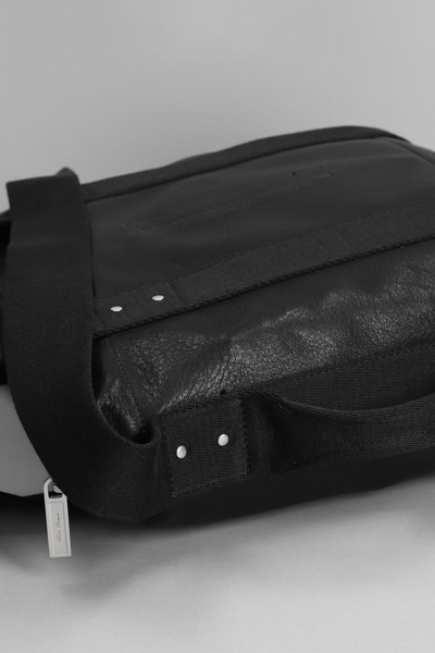 Shop Rick Owens Mini Trolley Shoulder Bag In Black Leather