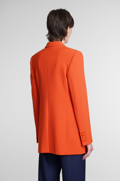 Shop Stella Mccartney Blazer In Orange Polyester