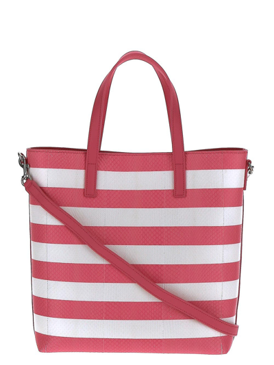 Shop Saint Laurent Striped Bag In Multicolor
