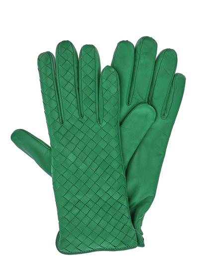 Shop Bottega Veneta Parakeet Gloves