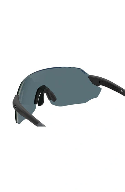 Shop Under Armour Halftime 99mm Shield Sport Sunglasses In Black Grey / Green Oleo