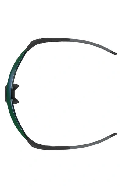 Shop Under Armour Halftime 99mm Shield Sport Sunglasses In Black Grey / Green Oleo