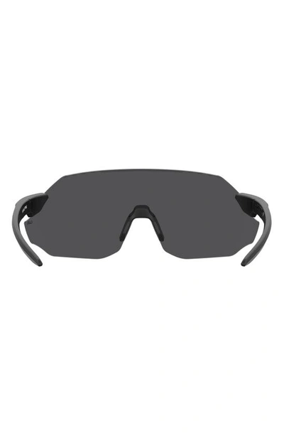 Shop Under Armour Halftime 99mm Shield Sport Sunglasses In Matte Black / Grey Oleophobic