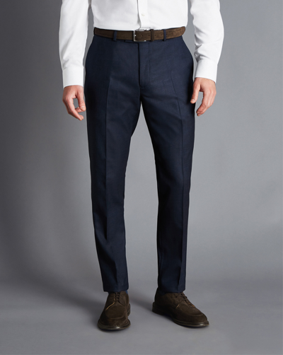 CHARLES TYRWHITT MEN'S CHARLES TYRWHITT ULTIMATE PERFORMANCE END-ON-END SUIT TROUSERS 