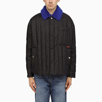 Shop Sunnei | Dark Blue Denim Quilted Jacket