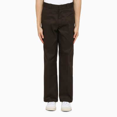 Shop Dickies 874 Dark Brown Straight-leg Trousers