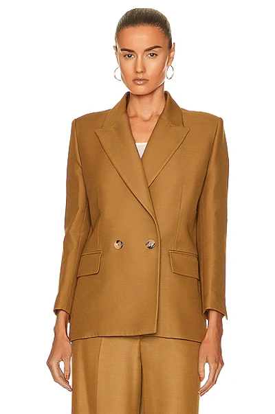 Shop Khaite Mayley Jacket In Khaki