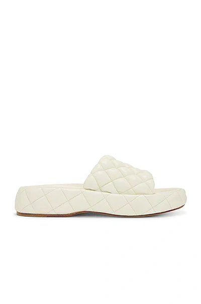 Shop Bottega Veneta Stretch Padded Sandals In White