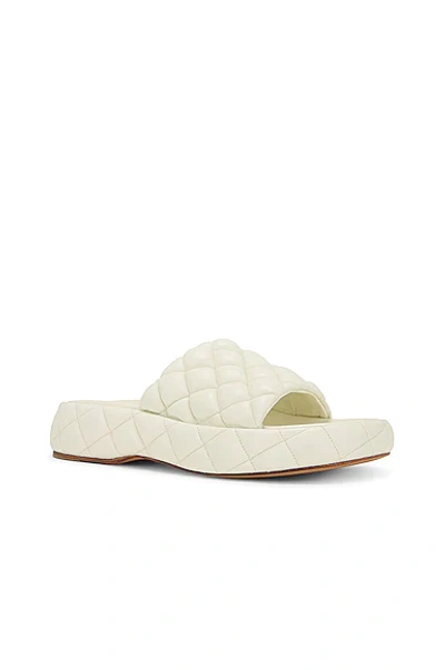 Shop Bottega Veneta Stretch Padded Sandals In White