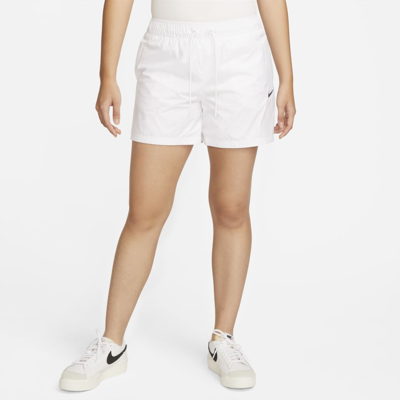 Shop Nike Women's  Sportswear Essentials Repel Mid-rise Shorts In White