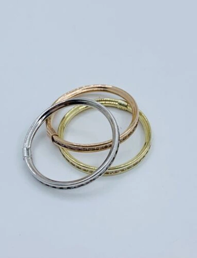 Pre-owned Oro Real 10k Gold Ring Women's Stackable Band Size 9 - Anillo Bandas En