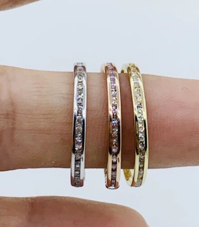 Pre-owned Oro Real 10k Gold Ring Women's Stackable Band Size 9 - Anillo Bandas En