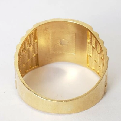 Pre-owned Mans Solid 14k Yellow White Gold Eagle Ring S 8 9 10 11 12