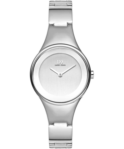 Pre-owned Danish Design Iv62q911 Silver Tone Dial Stainless Steel Classic Women's Watch