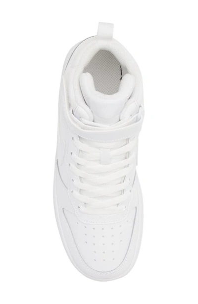 Shop Nike Court Borough Mid 2 Basketball Shoe In White/ White