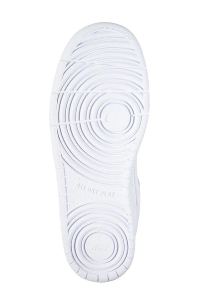 Nike Court Borough Mid 2 Basketball Shoe In White/ White