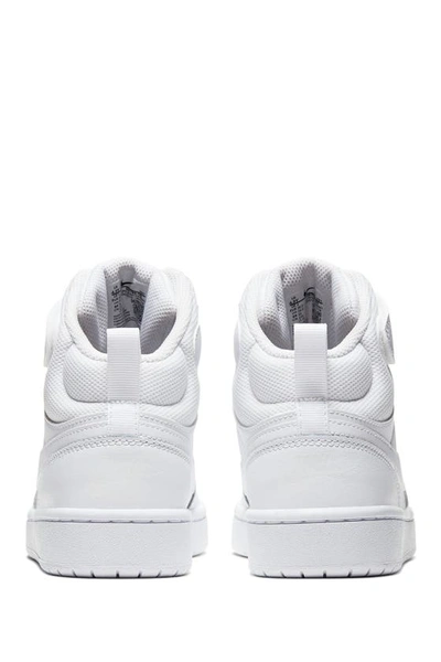 Nike Court Borough Mid 2 Basketball Shoe In White/ White