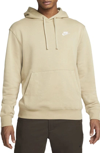 Shop Nike Sportswear Club Hoodie In Limestone/ Limestone/ White