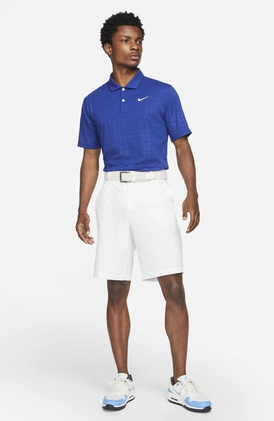 Shop Nike Dri-fit Flat Front Golf Shorts In White/ White
