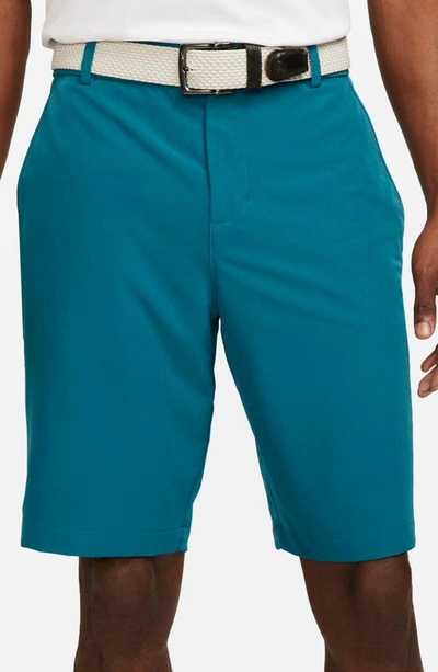 Shop Nike Dri-fit Flat Front Golf Shorts In Marina/ Marina