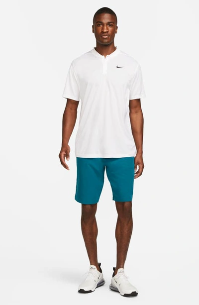 Shop Nike Dri-fit Flat Front Golf Shorts In Marina/ Marina