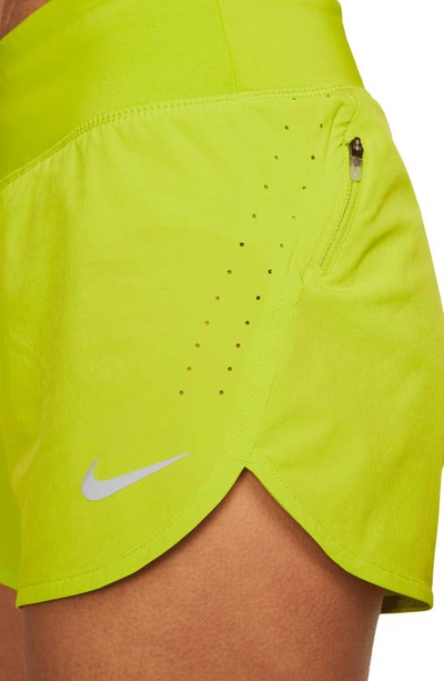 Shop Nike Eclipse High Waist Running Shorts In Atomic Green