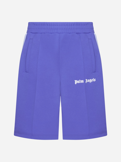 Shop Palm Angels Logo Jersey Track Shorts