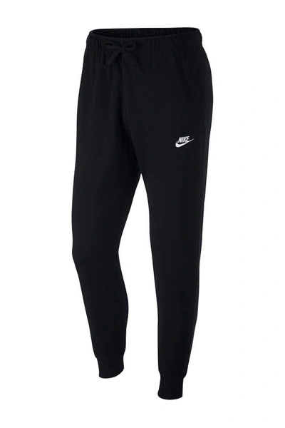 Shop Nike Club Jersey Joggers In Black/white