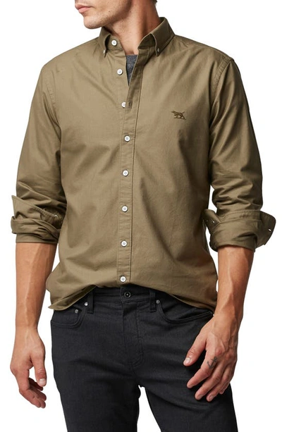 Shop Rodd & Gunn Gunn Oxford Cotton Button-down Shirt In Olive
