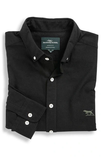 Rodd & Gunn Gunn Oxford Cotton Button-down Shirt In Onyx