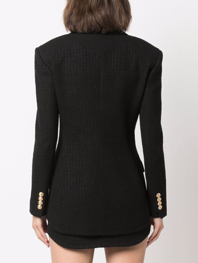 Dsquared2 Black Double-breasted Skirt Suit In Black