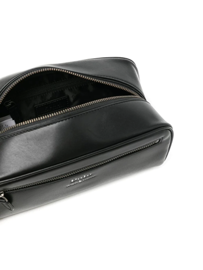 Polo Ralph Lauren Logo Lettering Wash Bag In Schwarz