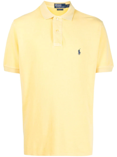 Shop Polo Ralph Lauren Polo Pony Cotton Polo Shirt In Gelb