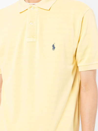 Shop Polo Ralph Lauren Polo Pony Cotton Polo Shirt In Gelb